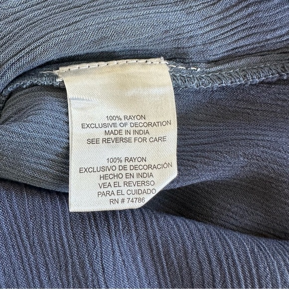 Anthropologie Bila Boho Blue White Ombré Tie Dye Eyelet Lace Tank Top Size Small - Picture 11 of 11